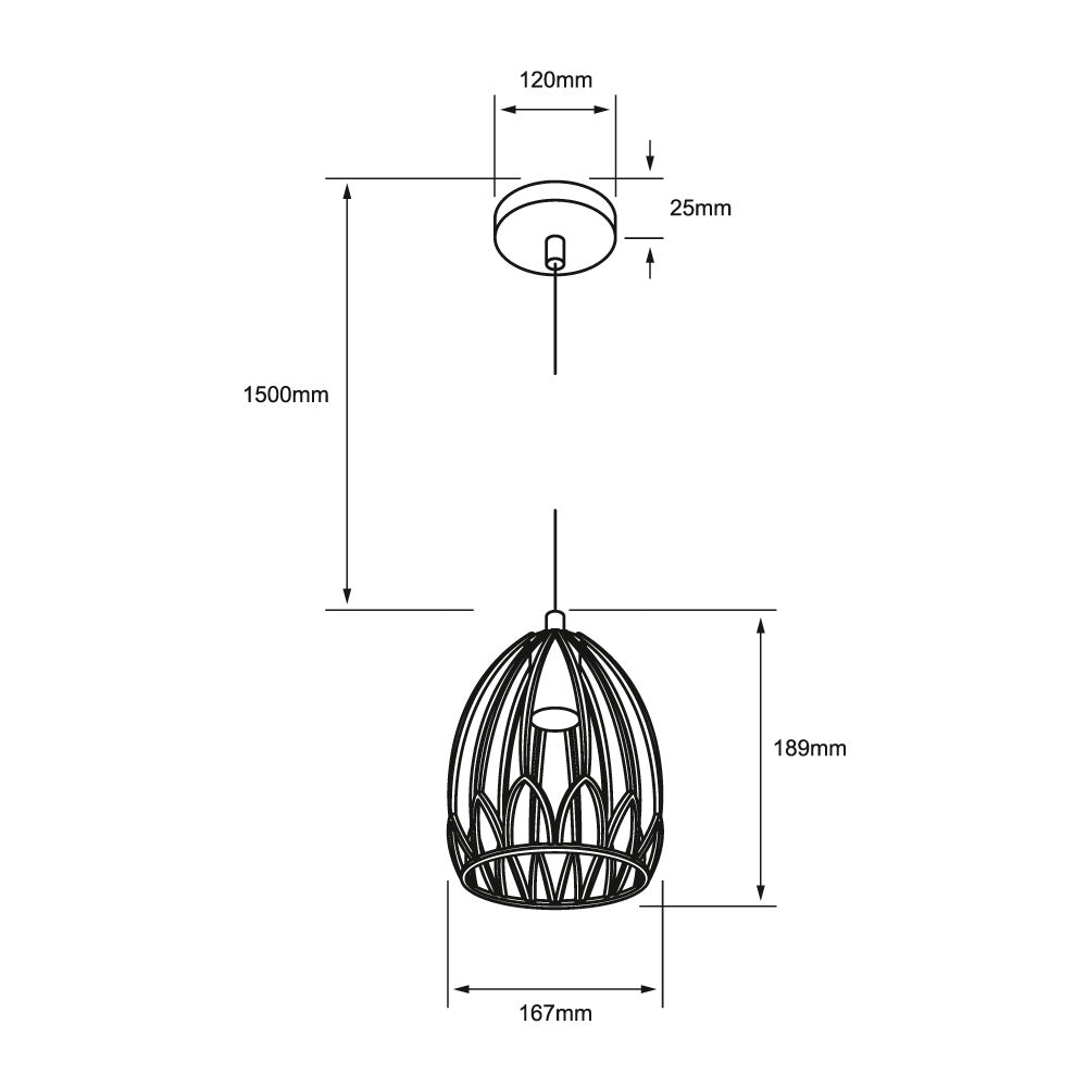 INTERIOR DEC SUSPENDIDOS 100-240V E27 KITAL I DORADO TECNOLITE ***HAE2025***