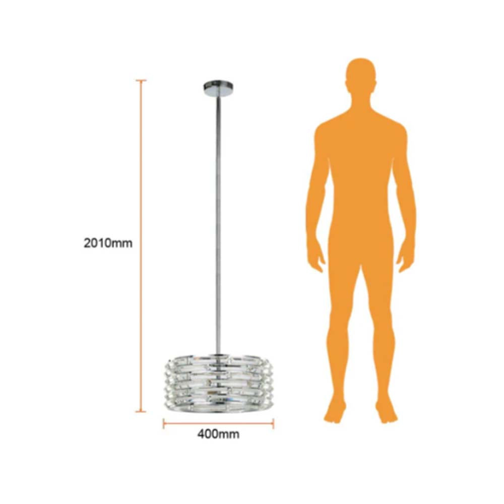 COLGANTE DE CRISTAL MIMOSA TECNOLITE 1.70 METROS DE ALTURA POTENCIA MÁXIMA 60W 3 BASES E27 NO INCLUYE FOCOS ***TECNOLITE HAE***