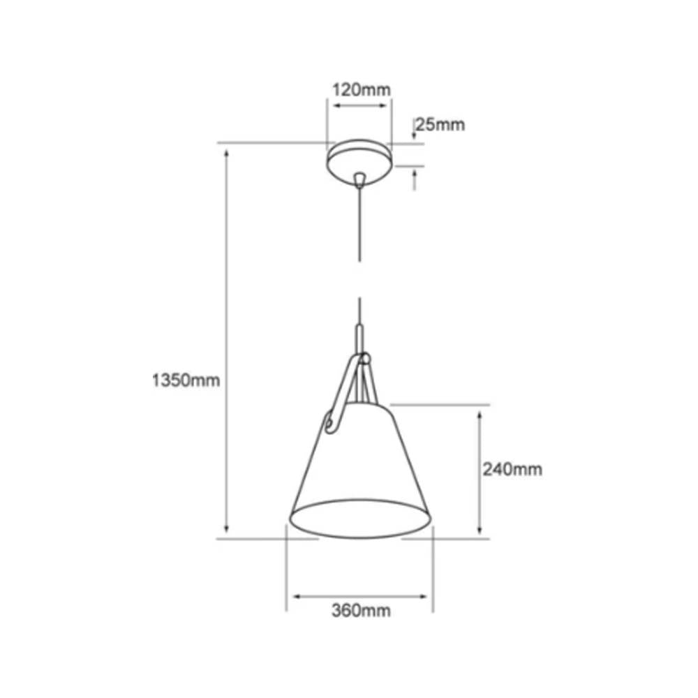 COLGANTE METÁLICO TECNOLITE RASALAS 1.35M DE ALTURA 60W BASE E27 NO INCLUYE FOCO ***TECNOLITE HAE***