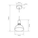 LUMINARIO INT SUSP S/L 100-240V E27 NEGRO