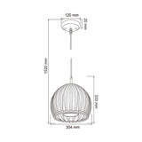 COLGANTE METÁLICO TECNOLITE BAMIO 1.52M DE ALTURA 60W BASE E27 NO INCLUYE FOCO