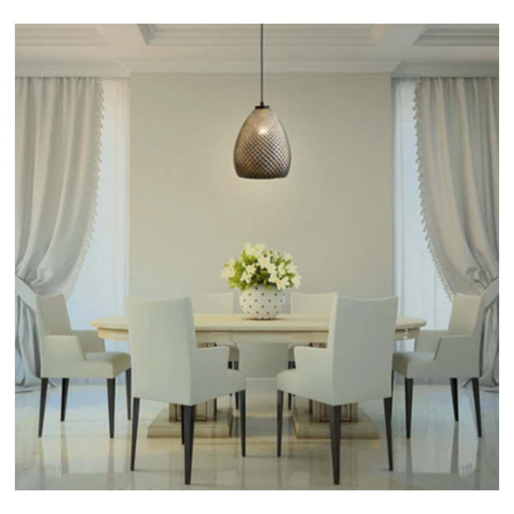LUMINARIO INT. SUSP. DEC. 8.5W/100-240V. ACERO CRISTAL CROMO GINAN ***TECNOLITE HAE***