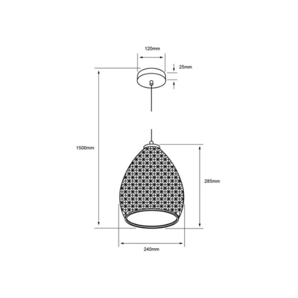 LUMINARIO INT. SUSP. DEC. 8.5W/100-240V. ACERO CRISTAL CROMO GINAN ***TECNOLITE HAE***