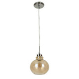 LUM SUSP INT 60W 100-240V CRISTAL AMBAR S/LAMP MINERVA MCA TECNO