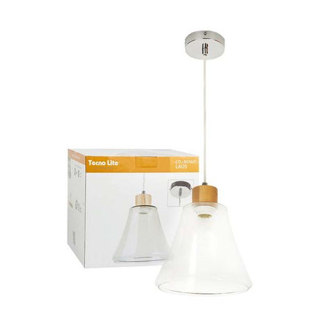 LAMPARA COLGANTE DE CRISTAL SIN FOCO AFRODITA DE 60W TECNOLITE
