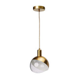 LUMINARIO INT. COLG. 8.5W/100-240V. CRISTAL ACERO BRONCE ANTIGUO KORNE ***TECNOLITE HAE***