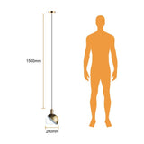 LUMINARIO INT. COLG. 8.5W/100-240V. CRISTAL ACERO BRONCE ANTIGUO KORNE ***TECNOLITE HAE***