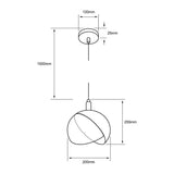 LUMINARIO INT. COLG. 8.5W/100-240V. CRISTAL ACERO BRONCE ANTIGUO KORNE ***TECNOLITE HAE***