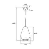 COLGANTE DE CRISTAL LILII TECNOLITE 1.35 METROS DE ALTURA POTENCIA MÁXIMA 60W BASE E27 NO INCLUYE FOCO *** EXHIBIDO ***