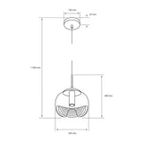 LUMINARIO INT SUSP S/L HOGA 100-240V E27 CRISTAL DORADO AMBAR