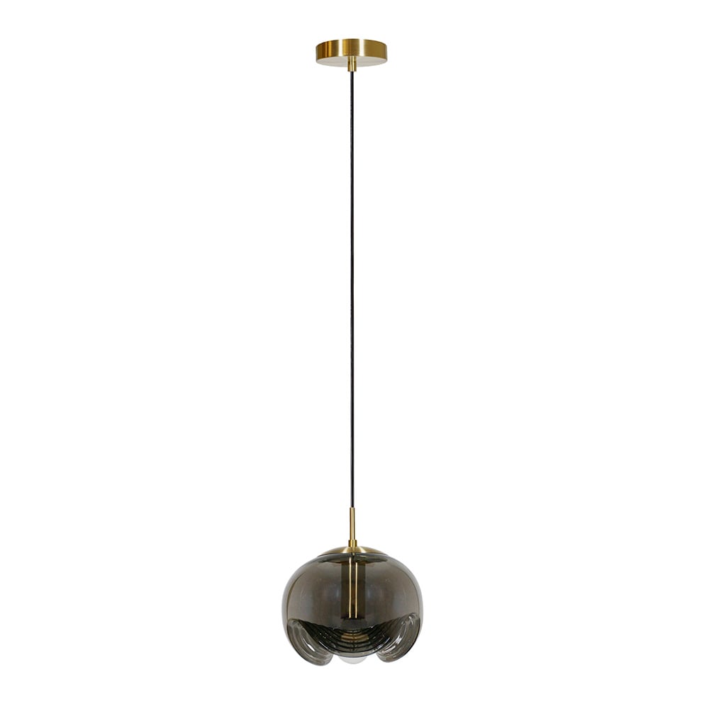 LUMINARIO INT SUSP S/L HOGA 100-240V E27 DORADO HUMO