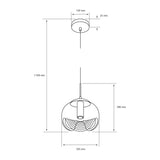 LUMINARIO INT SUSP S/L HOGA 100-240V E27 DORADO HUMO