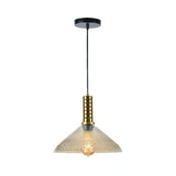 LUMINARIO INT SUSP S/L HOMAM 100-240V E27 DORADO AMBAR