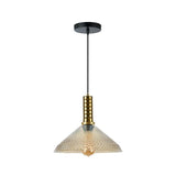 LUMINARIO INT SUSP S/L HOMAM 100-240V E27 DORADO AMBAR