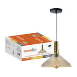 LUMINARIO INT SUSP S/L HOMAM 100-240V E27 DORADO AMBAR