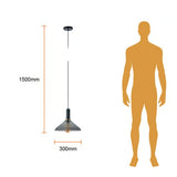 LUMINARIO INT SUSP S/L HOMAM 100-240V E27 NEGRO HUMO