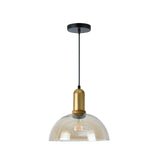 LUMINARIO INT SUSP S/L IRENA I 100-240V E27 DORADO AMBAR