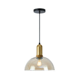 LUMINARIO INT SUSP S/L IRENA I 100-240V E27 DORADO AMBAR
