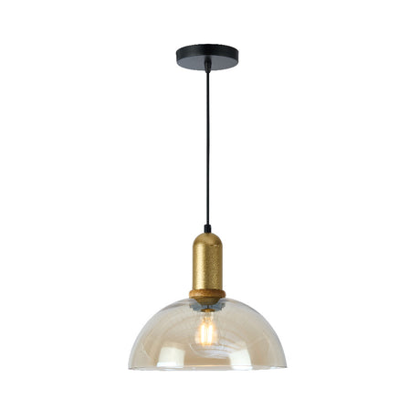 LUMINARIO INT SUSP S/L IRENA I 100-240V E27 DORADO AMBAR