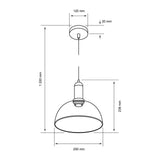 LAMPARA COLGANTE DE 60 W DE CRISTAL COLOR NEGRO Y HUMO IRENA I 60CTL8323MVNCH TECNOLITE