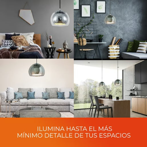 LAMPARA COLGANTE DE CRISTAL 1.50 M DE ALTURA POTENCIA MAX. 60 W BASE E27 NO INCLUYE FOCO