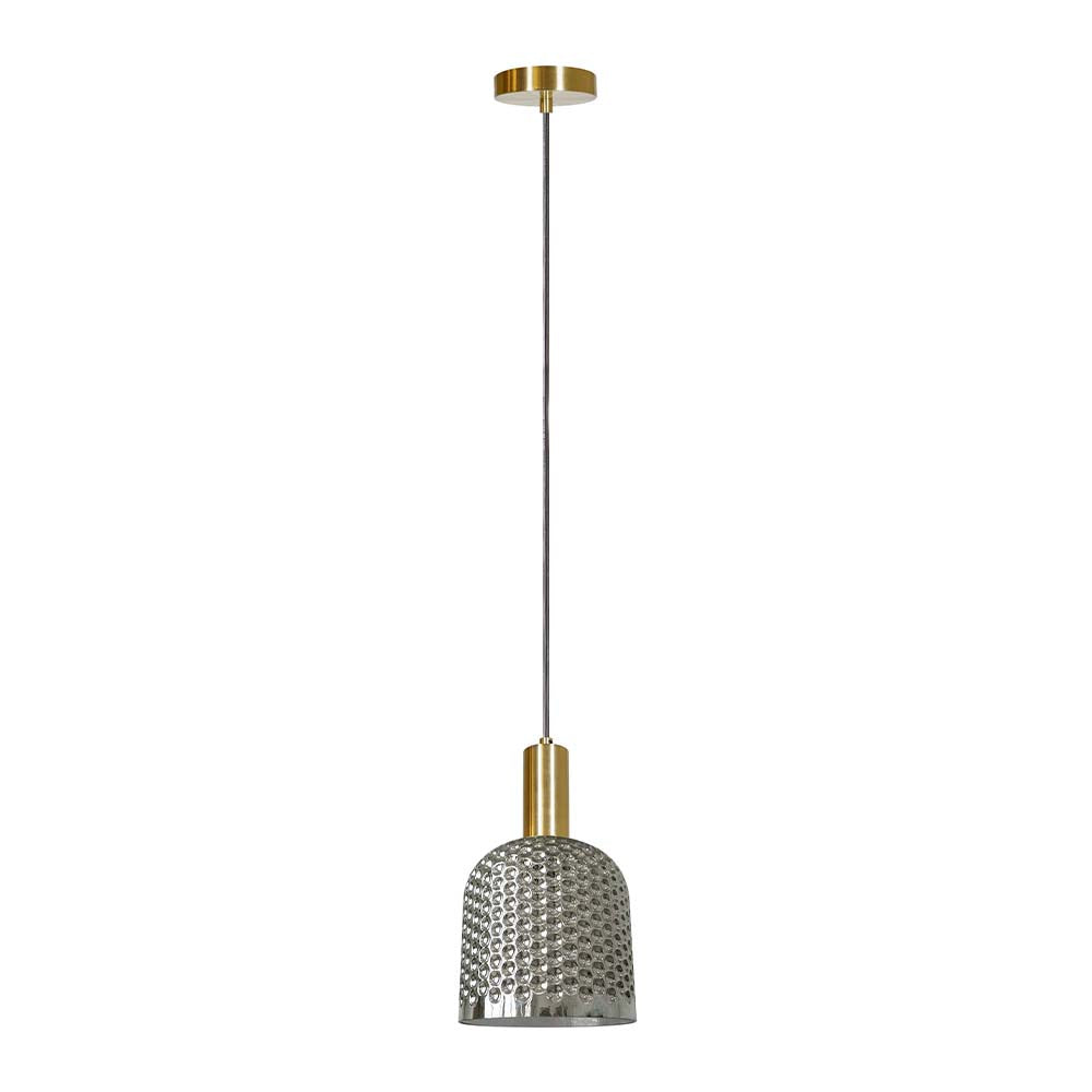 LAMPARA COLGANTE DE 60 W DE CRISTAL CON ACABADO HUMO ITOA 60CTL8326MVDCR TECNOLITE