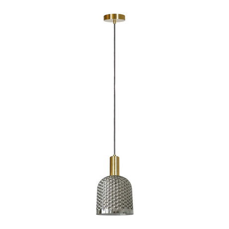 LAMPARA COLGANTE DE 60 W DE CRISTAL CON ACABADO HUMO ITOA 60CTL8326MVDCR TECNOLITE