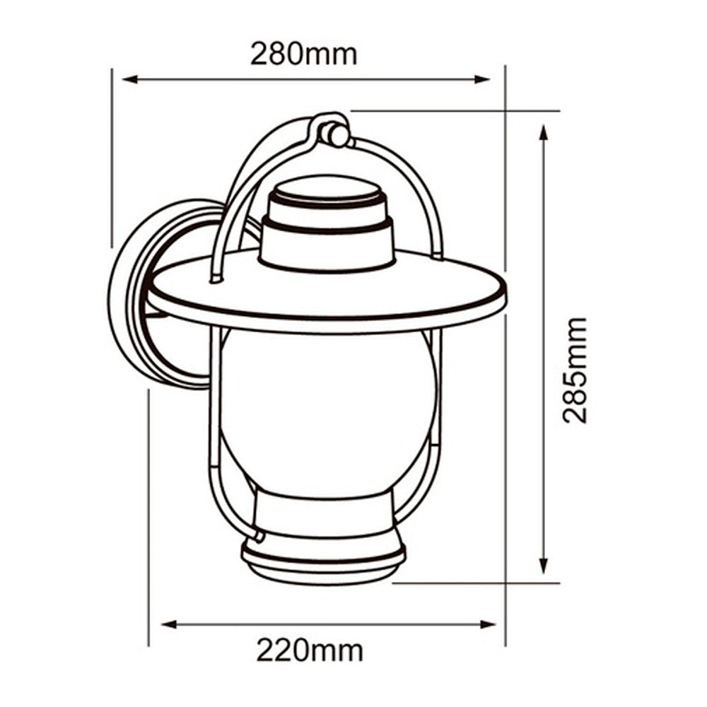 FAROL DE EXTERIOR AQUARIUS TECNOLITE PARA SOBREPONER BASE E27 NEGRO