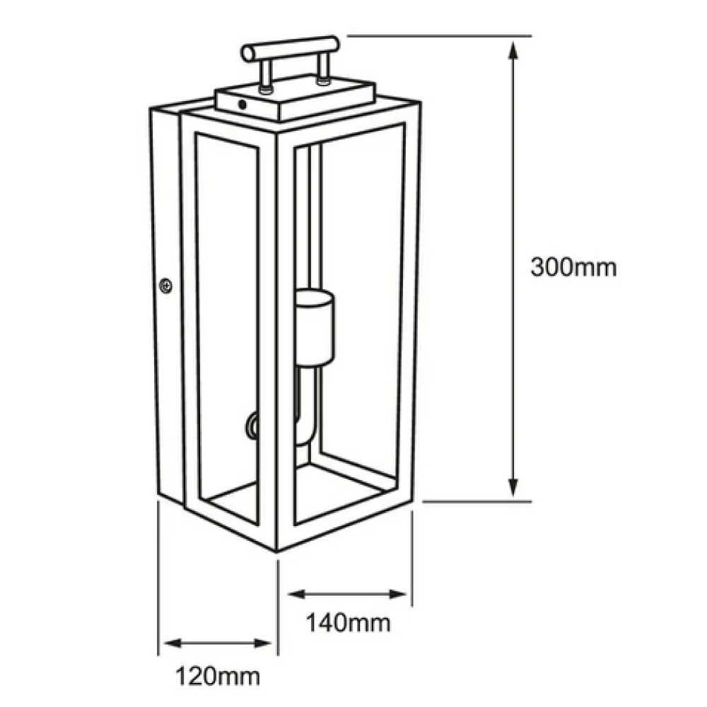 LUM EXTERIOR S/LAMPARA PISO 100-240V NEGRO