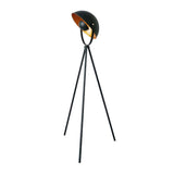 LUMINARIA DE PIE TRIPOIDE DE ACERO DE 60W COLOR NEGRO CON DORADO CHECHIA 60LPT1184MVN TECNOLITE
