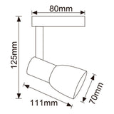 LUMINARIO INTERIOR BRENO ACENTO SPOT SOBREPONER 6W127V G9 ***HAE***