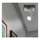 LUM. SOBREP. INT. TECHO/PARED 3X50W/100-127V. GU10 SATIN/NEGRO S/LAMPARAS CAMENARO ***TECNOLITE HAE***