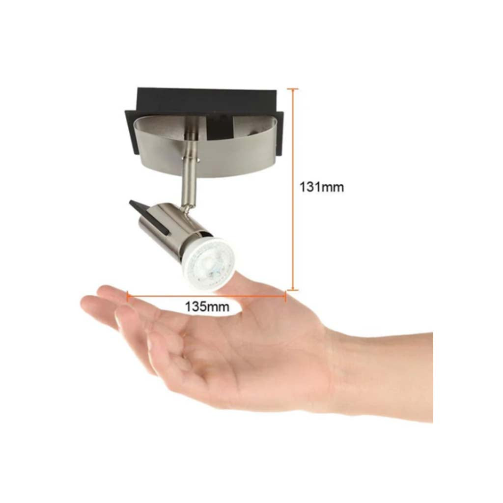 LUM. SOBREP. INT. TECHO/PARED 3X50W/100-127V. GU10 SATIN/NEGRO S/LAMPARAS CAMENARO ***TECNOLITE HAE***