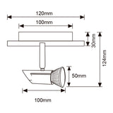 LÁMPARA DE INTERIOR TECNOLITE CAMPI SPOT PARA SOBREPONER BASE GU10 DIRIGIBLE ***TECNOLITE HAE***