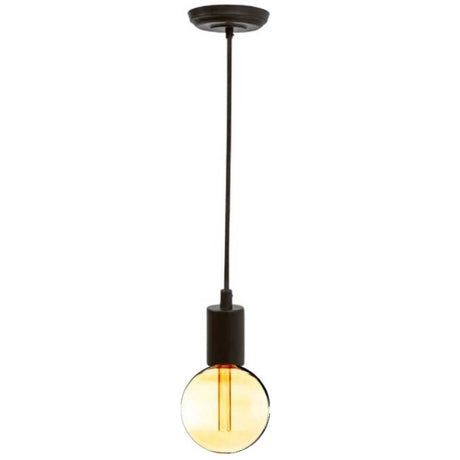SOCKET COLGANTE VINTAGE DE ALUMINIO COLOR NEGRO DE 8.5 W E27 60SOCK044MVE27N TECNOLITE