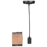 SOCKET COLGANTE VINTAGE DE ALUMINIO COLOR NEGRO DE 8.5 W E27 60SOCK044MVE27N TECNOLITE