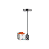 SOCKET COLGANTE METALICO SATINADO 1.50 M DE ALTURA POTENCIA MAX. 60 W BASE E27 NO INCLUYE FOCO 60SOCK115MVE27S