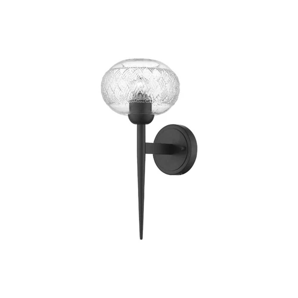 LUMINARIO SOBREPONER MURO INT. 8.5W/100-240V. E27 CRISTAL ALUM. NEGRO DIADEM VI ***TECNOLITE HAE***