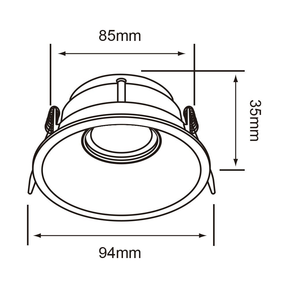 LÁMPARA DE INTERIOR EMPOTRABLE RIGEL TECNOLITE POTENCIA MÁXIMA 50W BASE GX5.3 FOCO MR16 NO INCLUIDO SATINADO