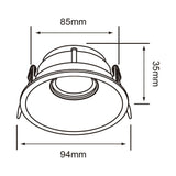 LÁMPARA DE INTERIOR EMPOTRABLE RIGEL TECNOLITE POTENCIA MÁXIMA 50W BASE GX5.3 FOCO MR16 NO INCLUIDO SATINADO