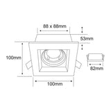 LUMINARIO INTERIOR ACENTO EMPOTRADOS S/L 7W 100-240V MCA TECNOLITE ***EXHIBIDO***