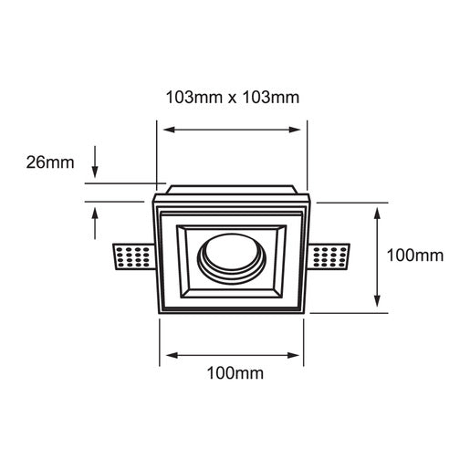 INT ACENTO EMPOTRADOS 6W 100-240VGX5.3 CHERTAN I ***TECNOLITE HAE***