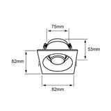 LUMINARIO INT. EMPOTRAR 6W. GX5.3 NO INCLUYE FOCO ALASIA II ***TECNOLITE HAE***