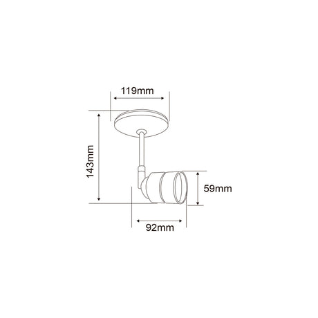LUMINARIO INT ACENTO SPOT SOBREPONER 6W 100-240V GU10 BLANCO TECNOLITE