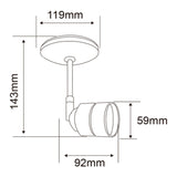 LUMINARIO INT ACENTO SPOT SOBREPONER 6W 100-240V GU10 TECNOLITE