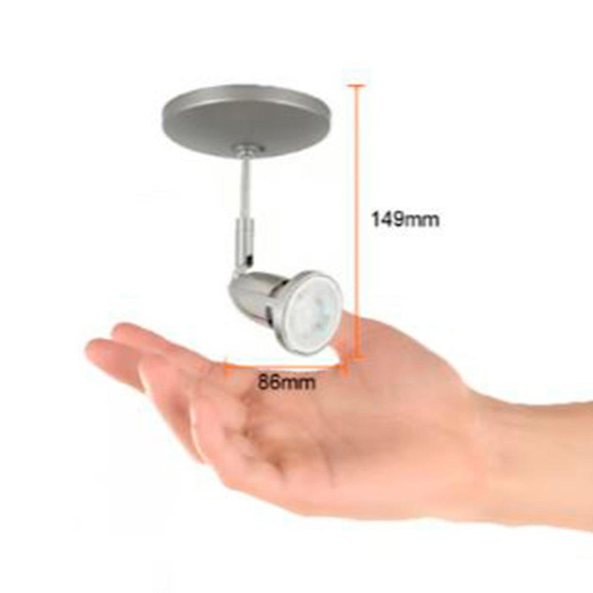 LUMINARIO INT ACENTO SPOT SOBREPONER 6W 100-240V GU10 SATINADO BAVENO