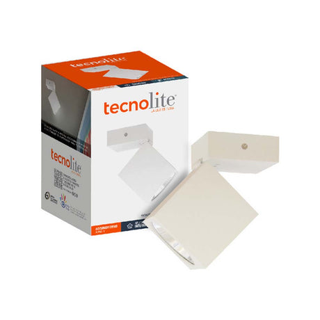 LUMINARIO LED SOBREP. TECHO 6W/100-240V. GX5.3 ALUMINIO BLANCO ALNASI II