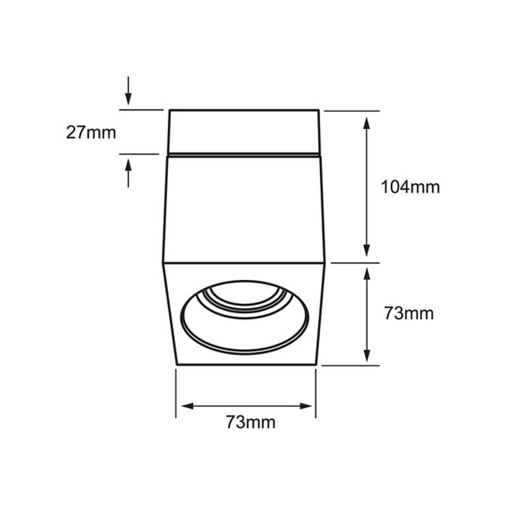 LUMINARIO LED SOBREP. TECHO 6W/100-240V. GX5.3 ALUMINIO BLANCO ALNASI II