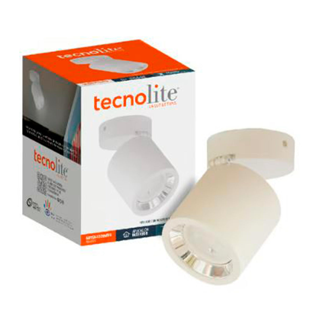 LUMINARIO LED SOBREP. TECHO 6W/100-240V. GX5.3 ALUMINIO BLANCO ALNASI I