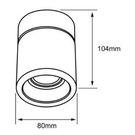 LUMINARIO LED SOBREP. TECHO 6W/100-240V. GX5.3 ALUMINIO BLANCO ALNASI I